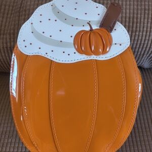 Bath & Body Works Pumpkin Cupcake Bag - Orange and White